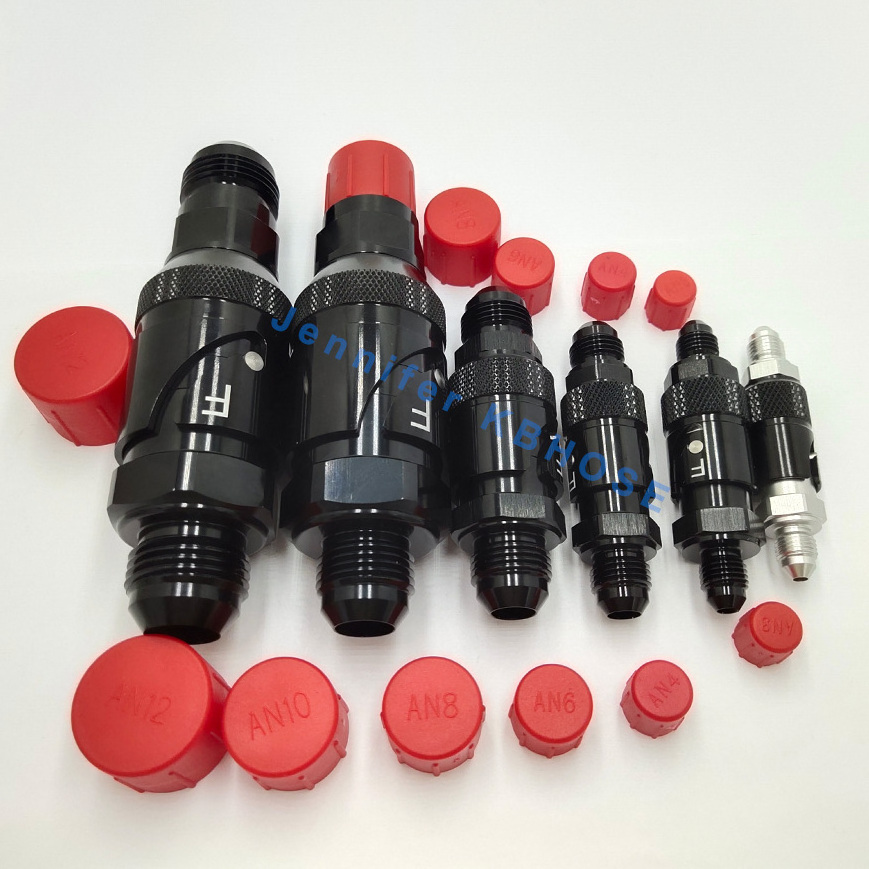 Aluminum ALLOY AN3 AN4 AN6 AN8 AN10 AN12 dry break Quick release connect fuel line hose fittings fuel adaptor