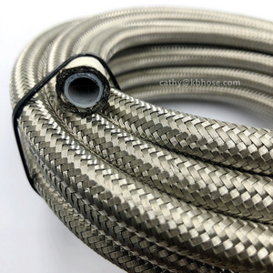 AN4 AN6 AN8 AN10 AN12 AN16 Stainless Steel Braided PTFE Fuel Oil Line Gasoline Oil Cooler AN Hose Pipe