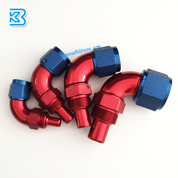 4an 6an 8an 10an 12an 45deg 90deg swivel one piece full flow an female to ptfe hose ends adapter fitting connector