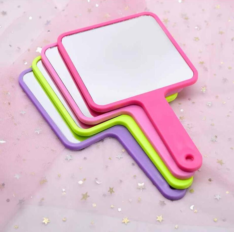 Customized Logo Square Pink Hand Mirrors Private Label Wholesale Bulk Makeup Mirror