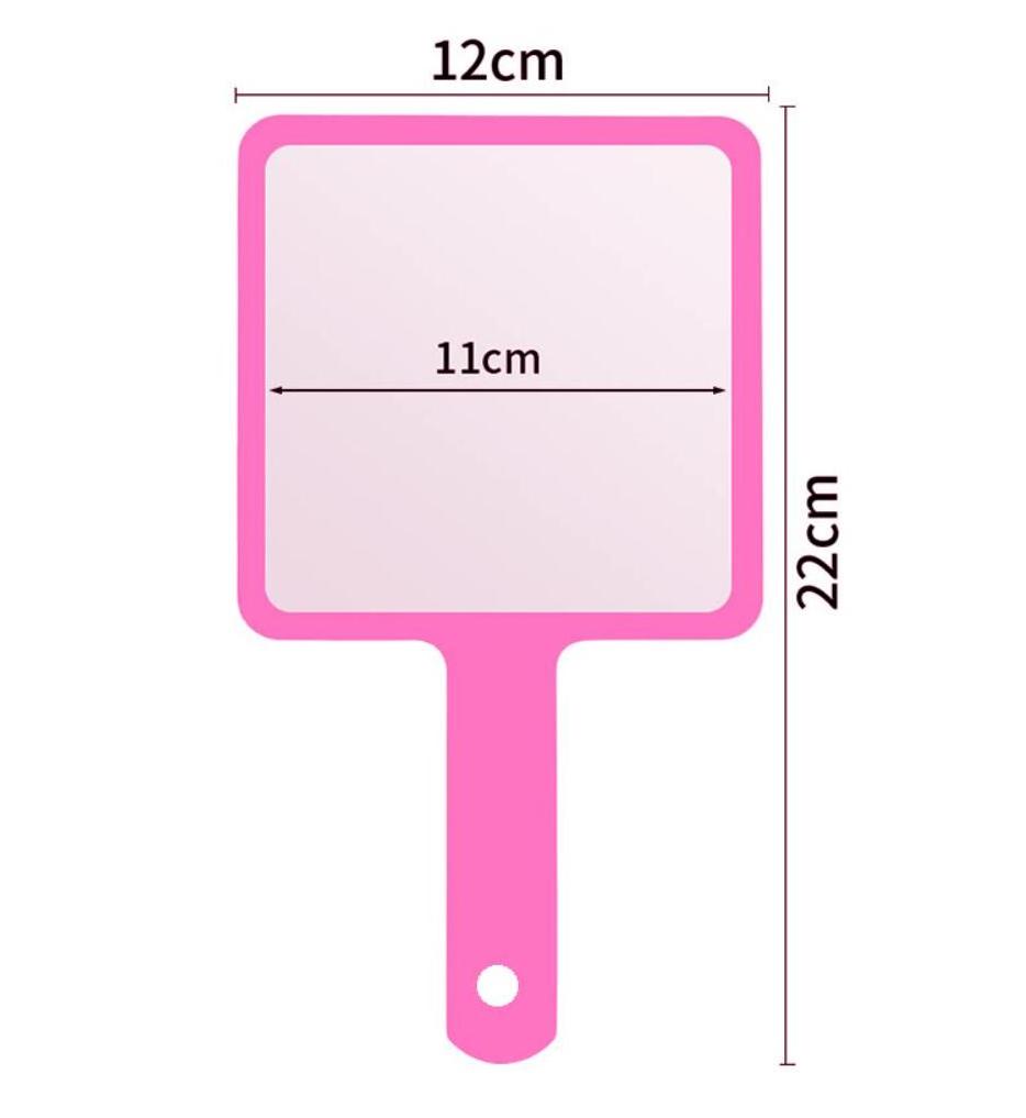 Customized Logo Square Pink Hand Mirrors Private Label Wholesale Bulk Makeup Mirror