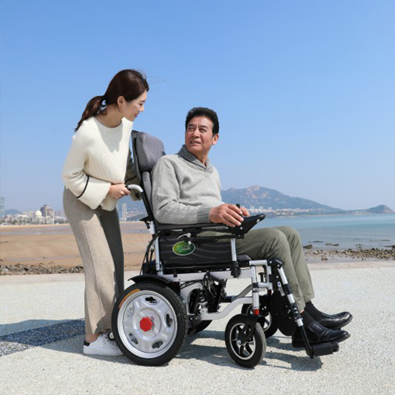 New Listing Power Lying Medical Foldable All Terrain Electric Wheelchair