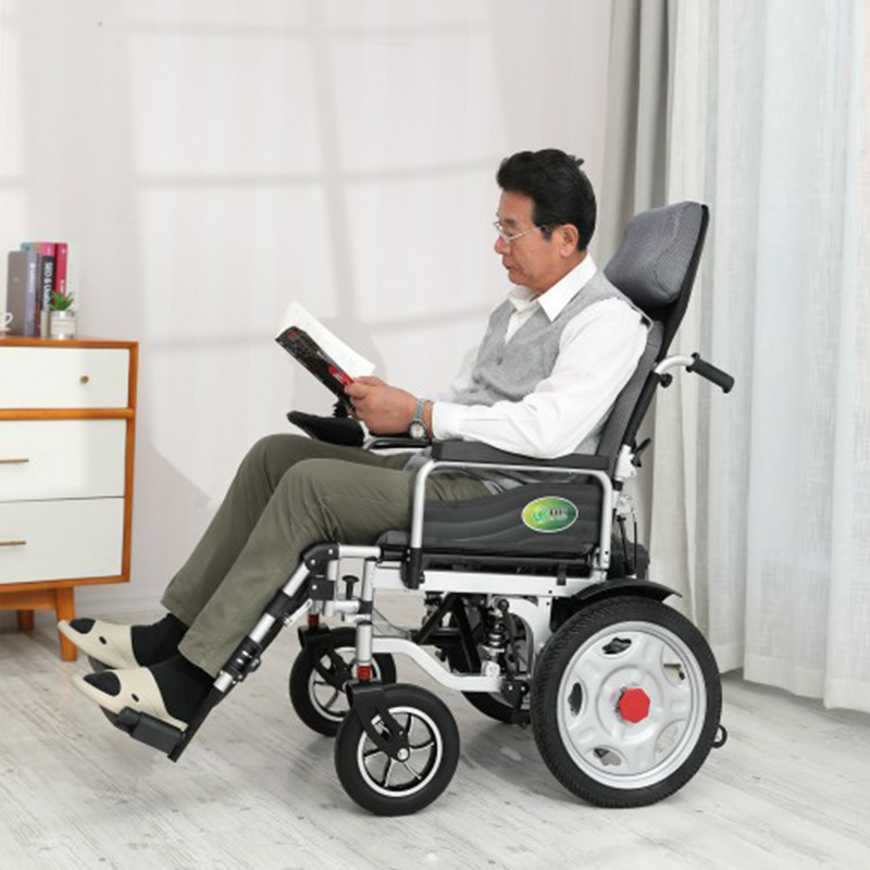 New Listing Power Lying Medical Foldable All Terrain Electric Wheelchair