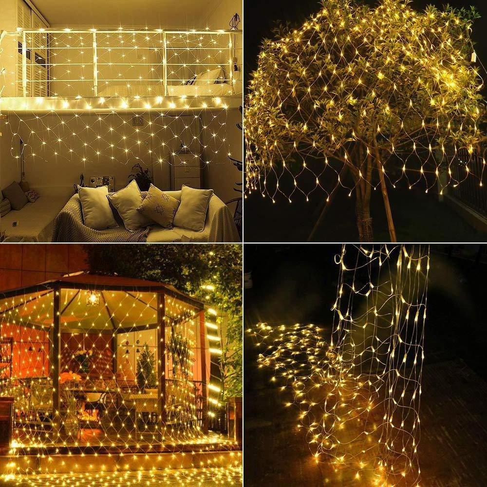 led net mesh fairy garland window curtain christmas fairy wedding party solar holiday decorative string light lighting