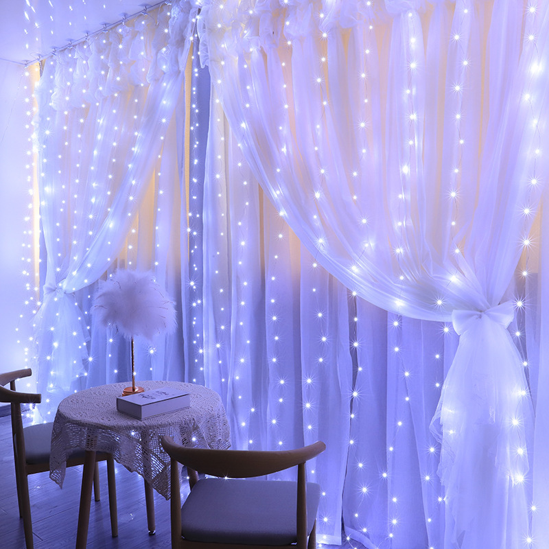 3x3m 300 8 Modes Window Waterproof wedding party Fairy Garland LED Decorative Curtain lights