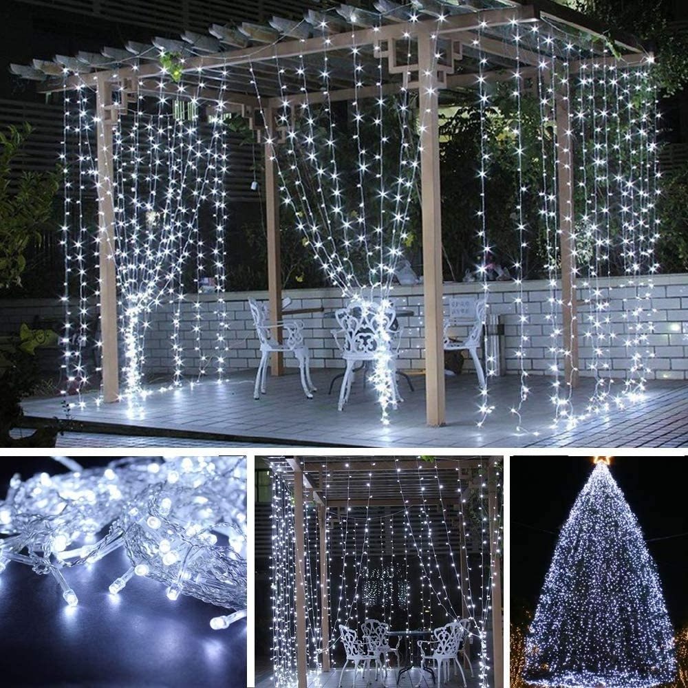 3x3m 300 8 Modes Window Waterproof wedding party Fairy Garland LED Decorative Curtain lights