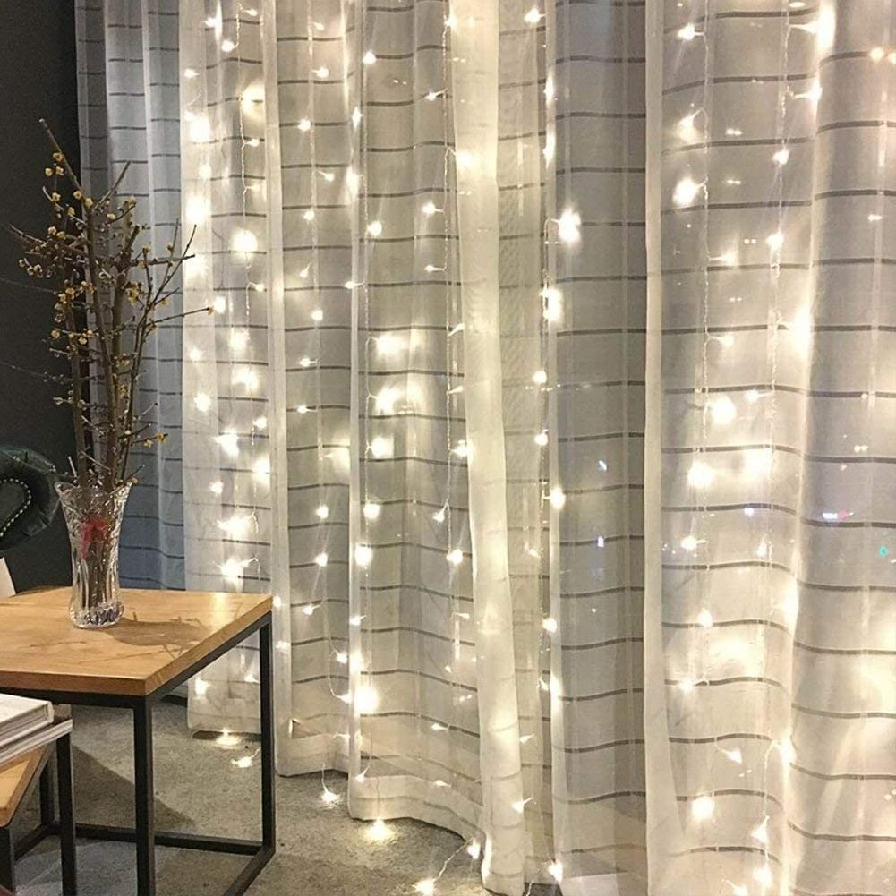 3x3m 300 8 Modes Window Waterproof wedding party Fairy Garland LED Decorative Curtain lights