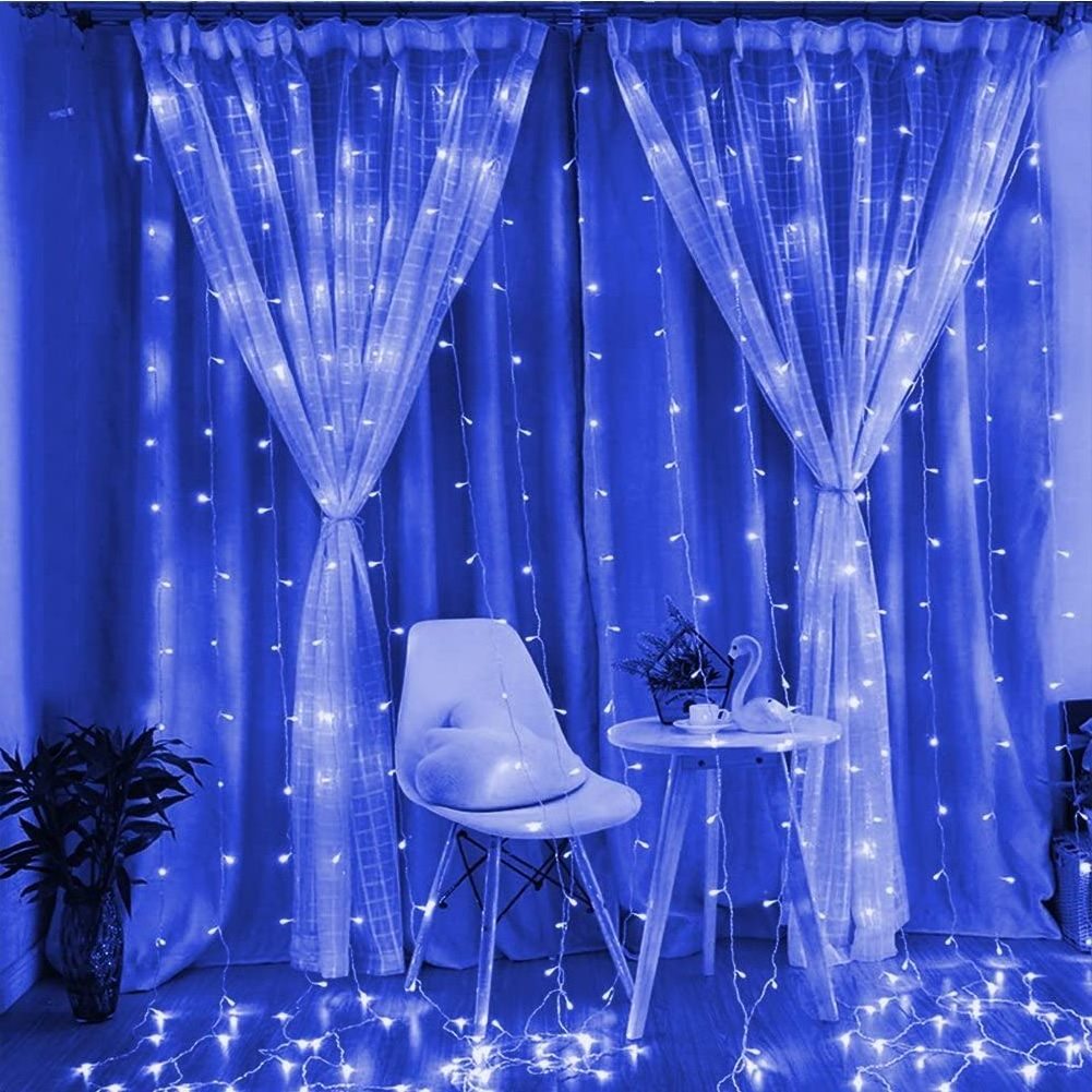 3x3m 300 8 Modes Window Waterproof wedding party Fairy Garland LED Decorative Curtain lights