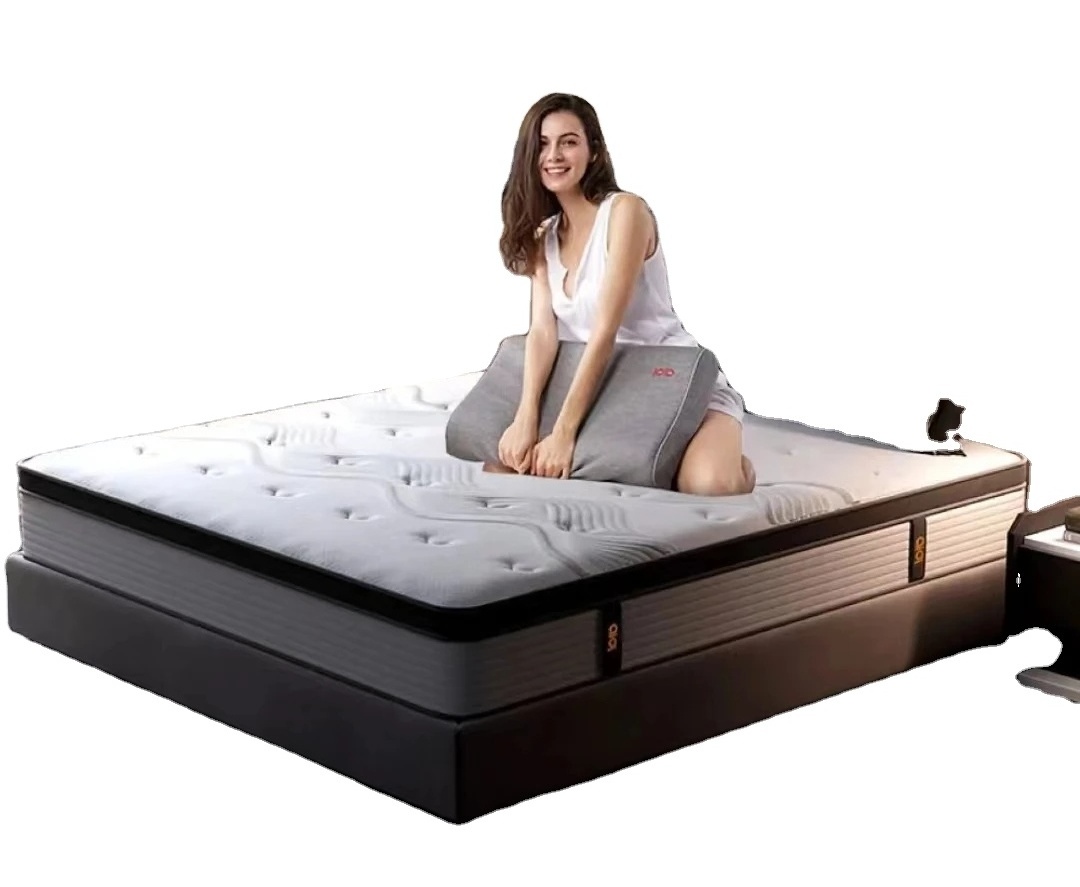 Luxury Queen King Matelas 12 inch 7 Zone Pocket Coil Latex Spring Memory Foam Mattress