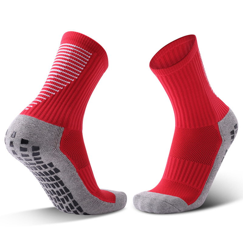 Wholesale custom performance sports non-slip athletic soccer grip socks anti slip football socks for men