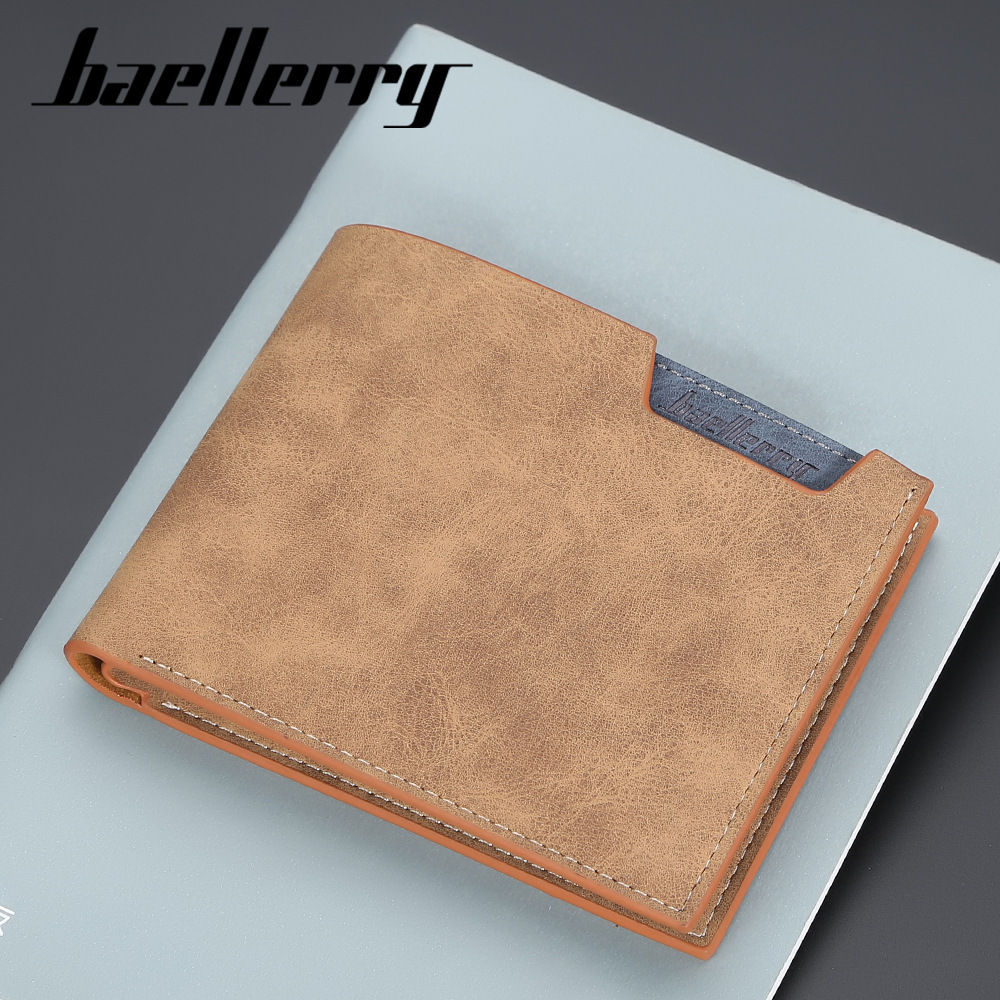 Wholesale baellery new most popular men's short wallet Korean youth style ultra-thin Multiple card positions Letter Wallets