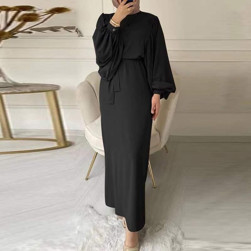 Best Dresses Women Loose Muslim Maxi Dress New Designs 2024 Dubai Turkish Robe Femme Dress