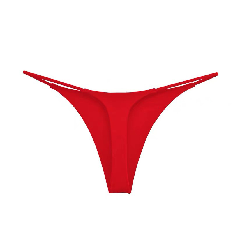 Custom OEM ODM Logo seamless Spandex Print Letter Underwear Panties High Cut Thongs for Women