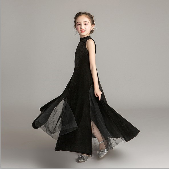 3-14 Years Kids Dress for Girls Wedding Tulle Lace Long Girl Dress Elegant Princess Party Pageant Formal Gown for Teen Children