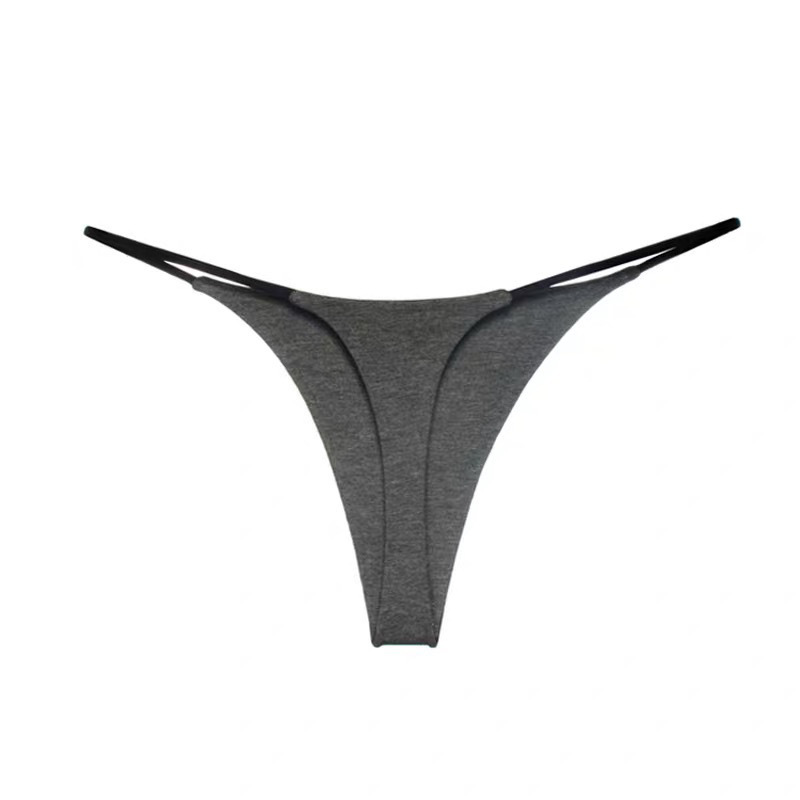 Custom OEM ODM Logo seamless Spandex Print Letter Underwear Panties High Cut Thongs for Women