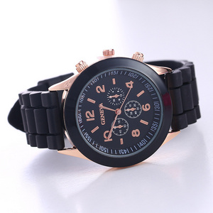 Unisex Geneva Silicone Jelly Gel Quartz Analog Sport Wrist geneva Watch