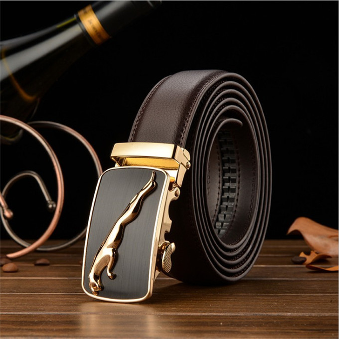 Wholesale Fashion Men's Black Genuine Cow Leather Belts