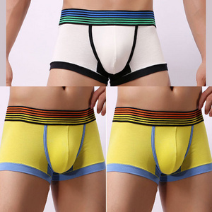 2024 wholesale custom cotton men underwear bulge pouch underpants boxer elastic men boxer briefs