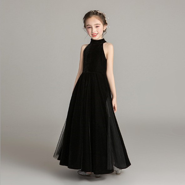 3-14 Years Kids Dress for Girls Wedding Tulle Lace Long Girl Dress Elegant Princess Party Pageant Formal Gown for Teen Children