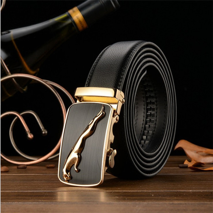 Wholesale Fashion Men's Black Genuine Cow Leather Belts