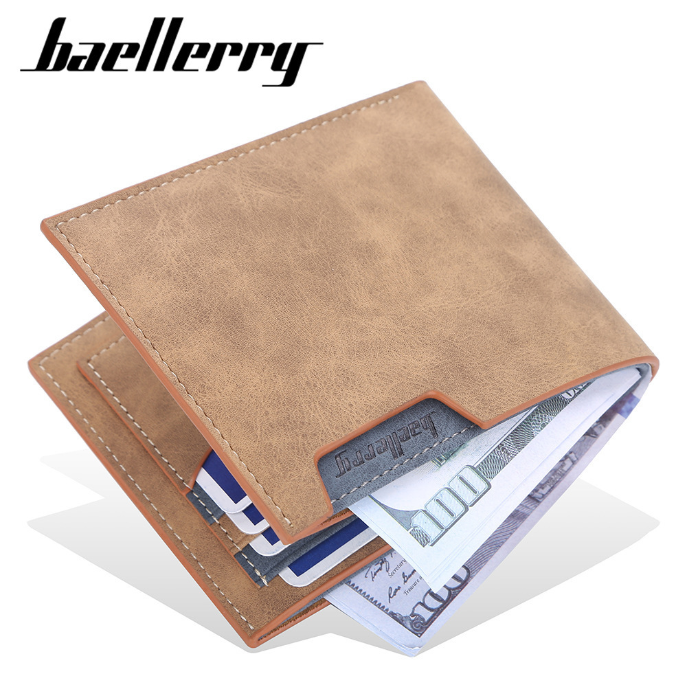 Wholesale baellery new most popular men's short wallet Korean youth style ultra-thin Multiple card positions Letter Wallets