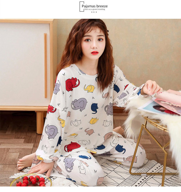 2023 Wholesale High Quality Women s New Pajamas Cartoon Long sleeved Cute Home Pajamas BestSuppliers