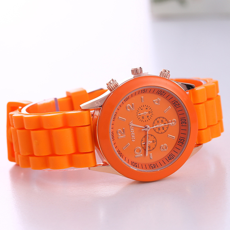 Unisex Geneva Silicone Jelly Gel Quartz Analog Sport Wrist geneva Watch