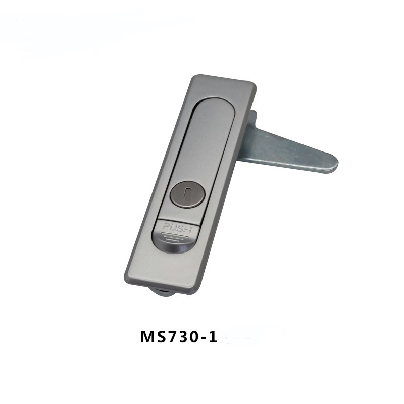 Low MOQ Metal Swing Handle Flat Plane Cabinet Lock Industrial Push Button Latch for Electronic Cabinet Subway Door for Door Lock