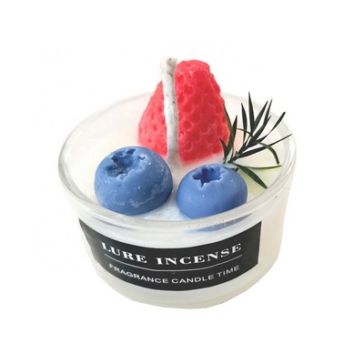 Food shape candle Home Decoration Colorful little Macaron dessert shaped Vegan scented candles Yogurt Bowl fruit scented candle