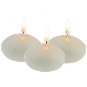 Hot Sale Floating Candles for Cylinder Vases Centerpieces at Wedding 3 inches White Unscented Wax Discs Set of 24 pcs