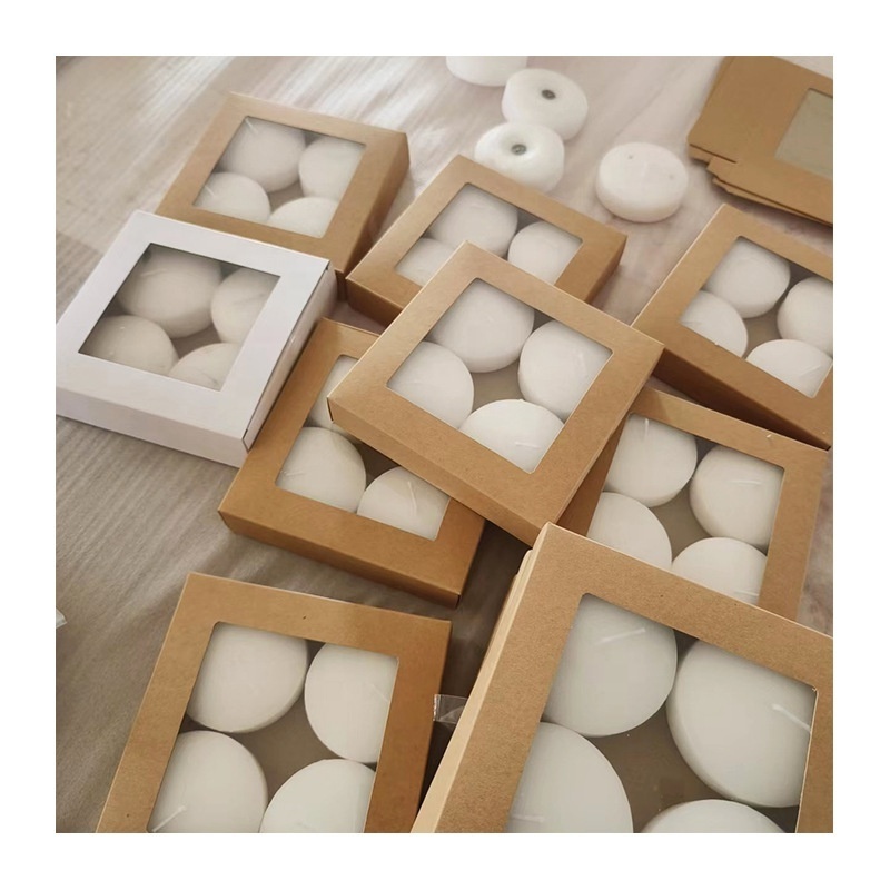 Wholesale 3 Inch Cylinder White Unscented Waterproof Home Decor Floating Candles For Decor floating candle white