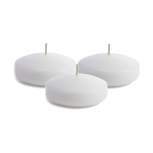 Factory Selling Hot Sale for Cylinder Vases Centerpieces at Wedding White Unscented Wax Discs floating candles 2 inch