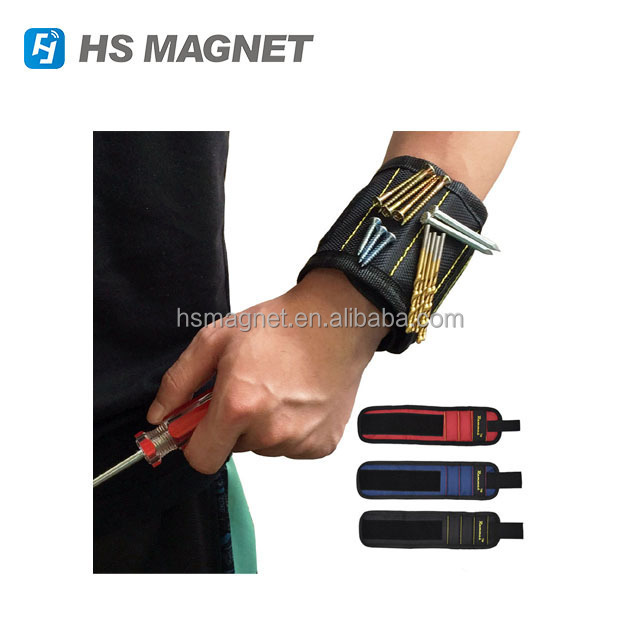 Adjustable Magnetic Wrist Band Tool Holder Magnetic Wristband for Holding Screws, Nails