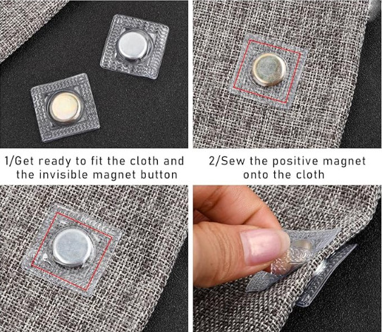 Magnetic Buttons Neodymium Magnetic PVC TPU Magnet Buttons For Clothing