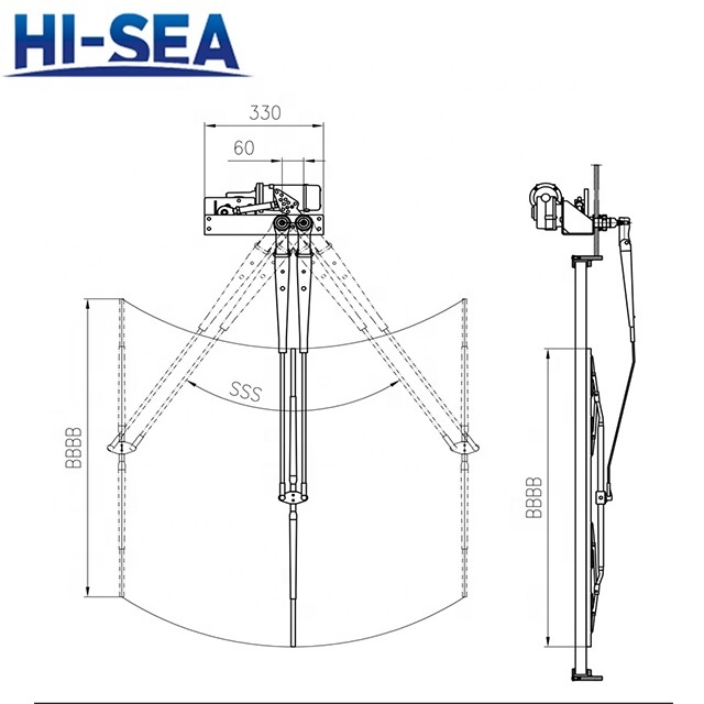 Marine Pantograph Arm Wiper