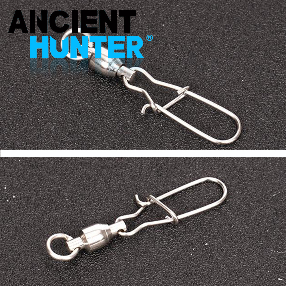 Ancient Hunter Fishing Swivels Connector Interlock Snap Strong Ball Bearing Rolling Swivel Link jig lure