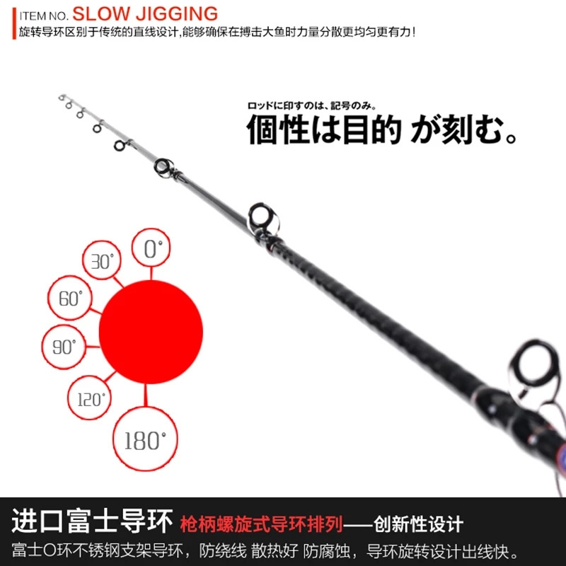 MAD MOUSE Slow Jigging Rod Japan Full Fuji Parts 1.9M PE 0.8-2.8# Lure 60-150G Shipping/casting Boat Ocean Fishing Rod