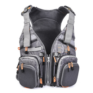 Factory customized spot stream fishing vest+life jacket+backpack multifunctional life jacket flying fishing vest