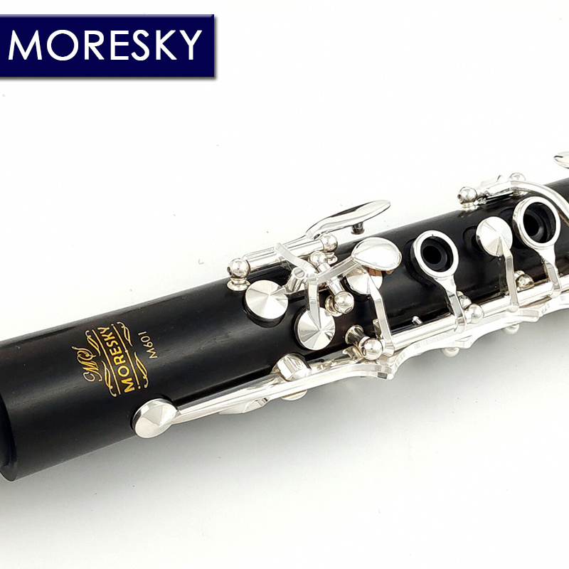 MORESKY Clarinet Bb Clarinet Wood ebony Clarinet 17 Keys Grenadilla Sib Klarnet M601(OEM)