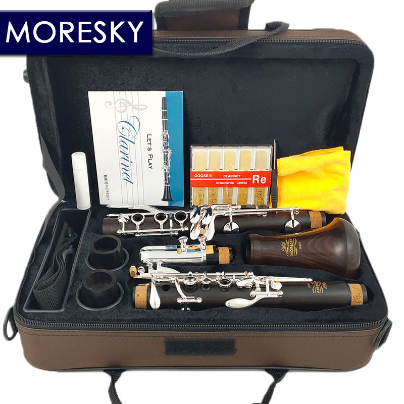 MORESKY Clarinet Bb Clarinet Wood ebony Clarinet 17 Keys Grenadilla Sib Klarnet M601(OEM)