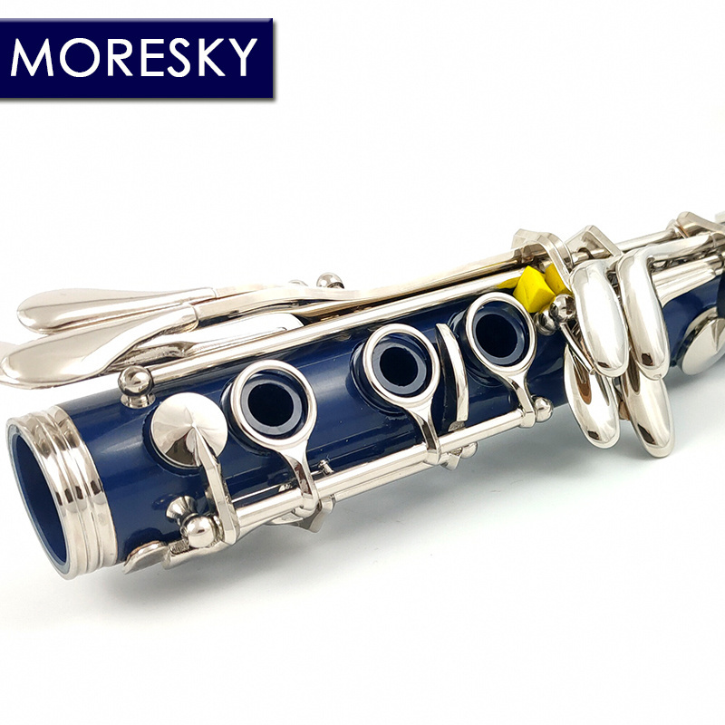 MORESKY Bb Clarinet 17 Keys Sib Klarnet Navy blue Clarinete With Case E109