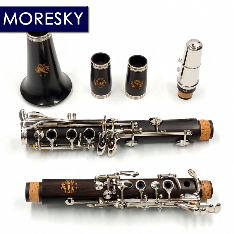 MORESKY Professional Ebony Clarinet Bb 17 Keys Grenadilla Sib Klarnet M110(OEM)