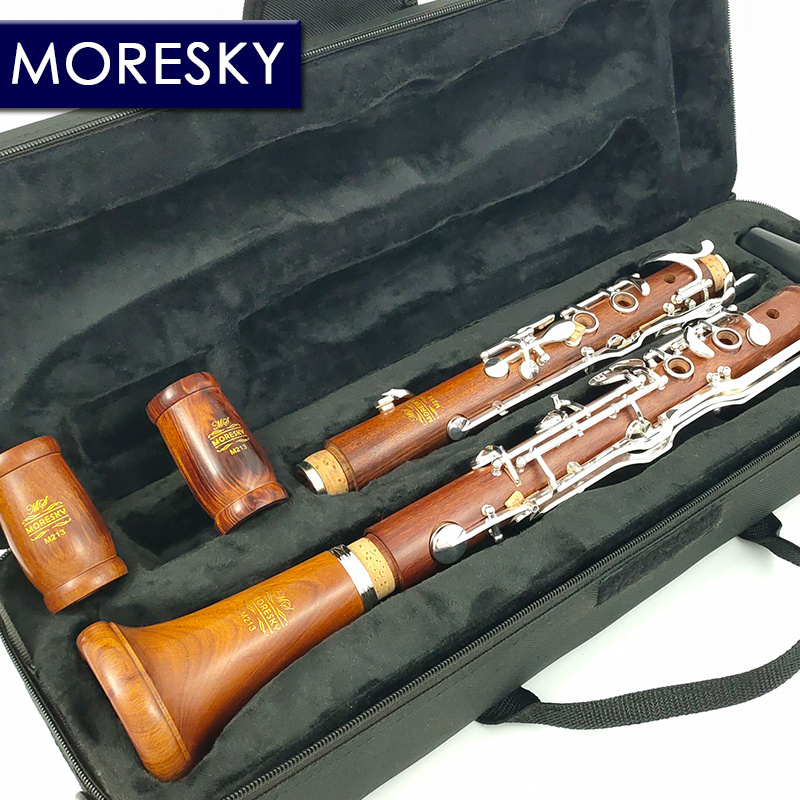 MORESKY Oehler/Turkiye/German System Clarinet G Tune Redwood Mopane Clarinet Silver Plated Keys M213