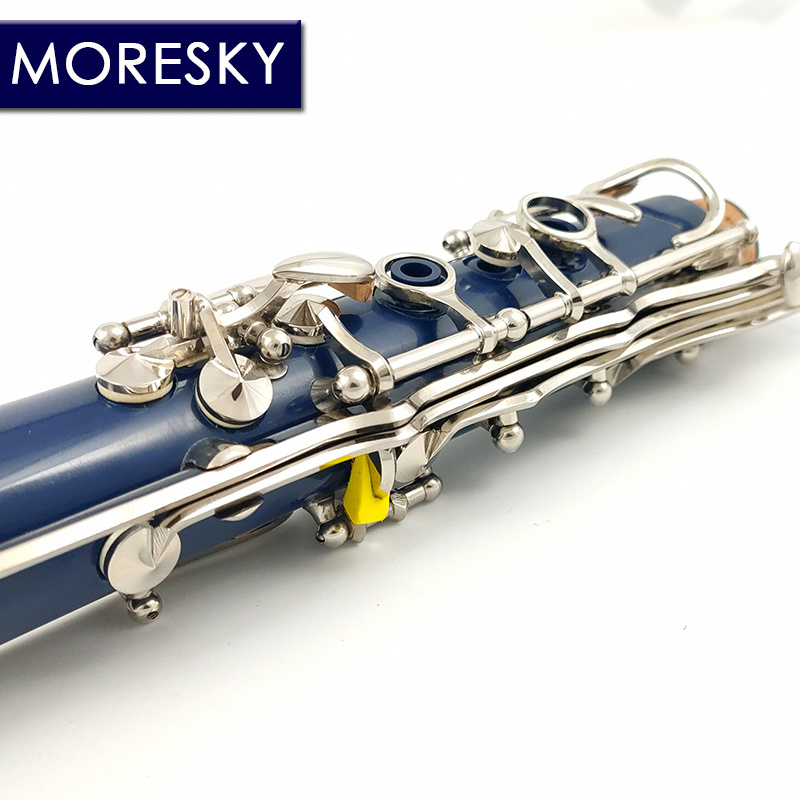 MORESKY Bb Clarinet 17 Keys Sib Klarnet Navy blue Clarinete With Case E109