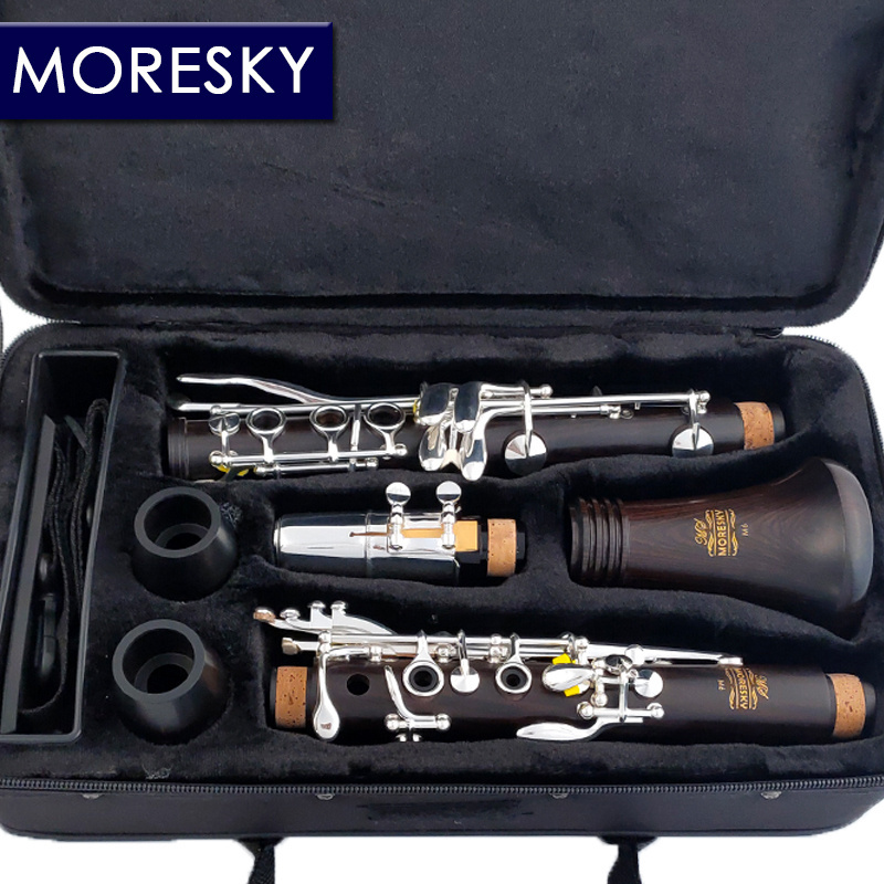 MORESKY Clarinet Bb Clarinet Wood ebony Clarinet 17 Keys Grenadilla Sib Klarnet M6(OEM)