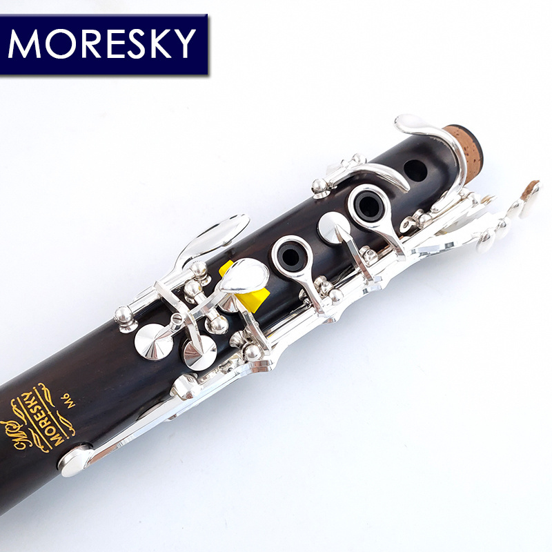 MORESKY Clarinet Bb Clarinet Wood ebony Clarinet 17 Keys Grenadilla Sib Klarnet M6(OEM)