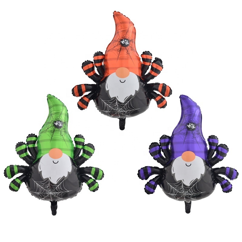 Inflatable Halloween Decoration Balloon Halloween Party Decoration Balloon Cartoon Shape Spider Elves Balloon with Santa Beard