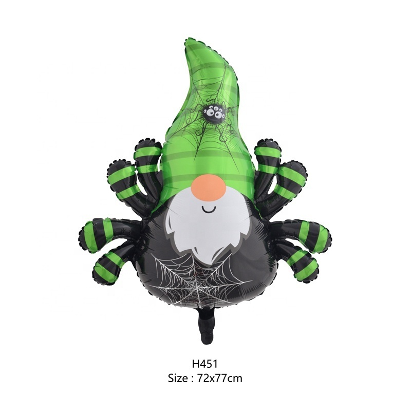 Inflatable Halloween Decoration Balloon Halloween Party Decoration Balloon Cartoon Shape Spider Elves Balloon with Santa Beard