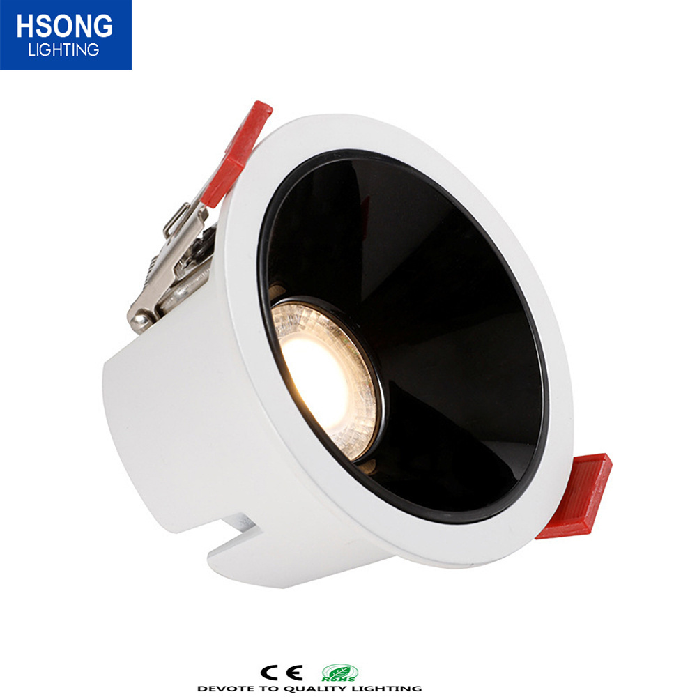 Home downlight recessed cob down lights 12w 4 inch recessed led downlight dimmable downlight cr95