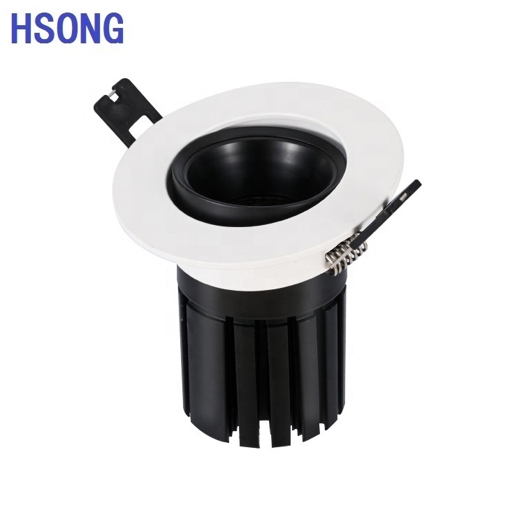 7w15w25w40w  commercial spot Round housing dimmable recessed led downlight dali dimmable recessed downlight adjustable